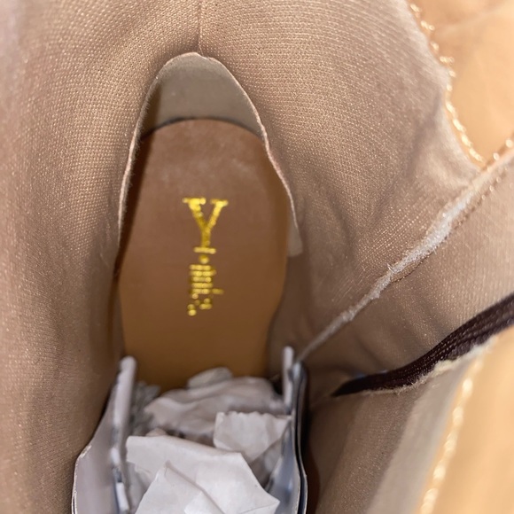 Y•not? Cheetah print multi colored of brown ankle boots 4inch heels size 9M - Picture 8 of 16